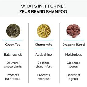 img 2 attached to 🧔 ZEUS 8oz Beard Shampoo: Cruelty Free, Natural Ingredients, USA Made, Soften & Soothe Beard, Vanilla Rum Scent