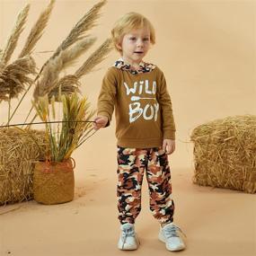 img 2 attached to Stylish Toddler Boy Camo Sweatsuit for Fall/Winter – Hoodie, Sweatshirt, Pants Outfits