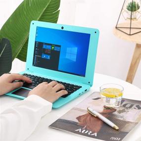 img 3 attached to 🔷 Goldengulf 10.1-inch Windows 10 Mini Laptop - Ultra Thin & Light, 32GB, Intel Quad Core, HDMI, WiFi, USB, Netflix, YouTube (Blue)