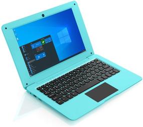 img 1 attached to 🔷 Goldengulf 10.1-inch Windows 10 Mini Laptop - Ultra Thin & Light, 32GB, Intel Quad Core, HDMI, WiFi, USB, Netflix, YouTube (Blue)