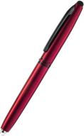 🖊️ 3-in-1 stylus pen with capacitive touch, led flashlight, ballpoint ink - ideal for iphones, ipads, tablets, and touchscreen devices - 1pk, red logo