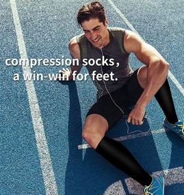 img 3 attached to Copper Compression Socks (8 Pairs) – Ideal for Enhanced Circulation during Running, Hiking, Cycling, Travel, Pregnancy - Women & Men