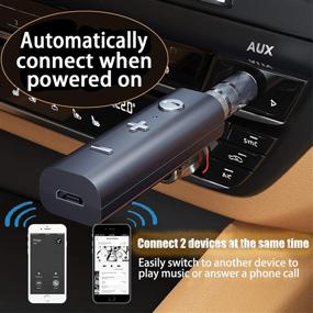 img 3 attached to 🎧 Enhance Audio Experience: Mini Wireless Bluetooth 5.0 Receiver with Clips Design - Perfect for Car and Home Stereo Systems, Headphones, and Handsfree Calls