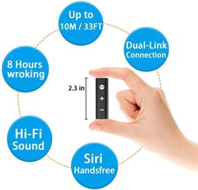 img 2 attached to 🎧 Enhance Audio Experience: Mini Wireless Bluetooth 5.0 Receiver with Clips Design - Perfect for Car and Home Stereo Systems, Headphones, and Handsfree Calls