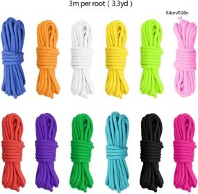 img 3 attached to 🌈 Multi-Function Paracord 550 Ropes - 10 Feet, 12 Color Options - Parachute Cord for Survival, Outdoor Activities, Lanyards, Keychains, Carabiners, Dog Collars, Camping, and Climbing (Pink Series)