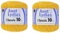🧶 aunt lydia's crochet thread - size 10 - golden yellow - 2 pack logo