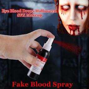 img 3 attached to 🩸 Go Ho Fake Blood Makeup Spray 2.1Oz(60ml) - Create Realistic Halloween Costume Makeup Effects - Blood Splatter for Zombie, Monster, Vampire, Clown Cosplay - 1PC