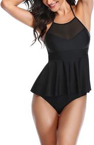 img 2 attached to Upopby Tankini Swimsuit Swimdress Swimwear Women's Clothing for Swimsuits & Cover Ups