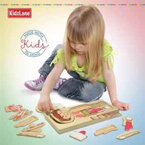 img 3 attached to 🧩 Wooden Body Puzzle for Toddlers by Kidzlane