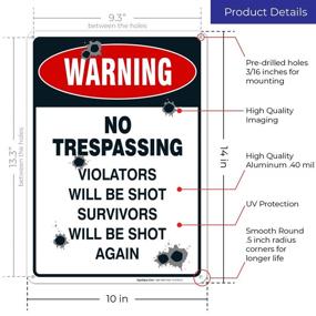 img 2 attached to 🚧 Survivors Aluminum: Effective Warning for Trespassing Violators