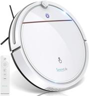 serenelife pucrcx10: smart robot vacuum cleaner with self programmed navigation, anti-fall sensors - ideal for carpets, hardwood, and tile surfaces logo
