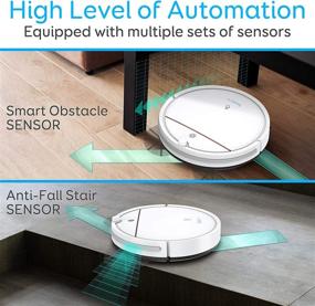 img 2 attached to SereneLife PUCRCX10: Smart Robot Vacuum Cleaner with Self Programmed Navigation, Anti-Fall Sensors - Ideal for Carpets, Hardwood, and Tile Surfaces