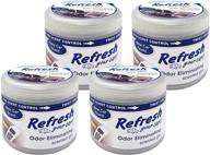 🚗 revitalize your ride with refresh your car! 84941 new car scent scented gel air freshener, 4.5 oz, 4 pack logo