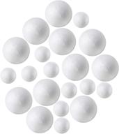 🎨 100 pack styrofoam balls- assorted sizes (40 pcs of 2'' inch, 60 pcs of 1'' inch)- ideal for arts, crafts, and floral arrangements - foam craft balls in bulk logo