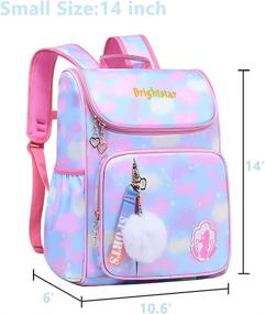 img 3 attached to Qiuhome School Backpack Girls 14Inch Backpacks for Kids' Backpacks