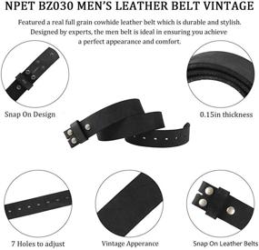 img 1 attached to NPET Leather Vintage Distressed Coffee Men's Accessories