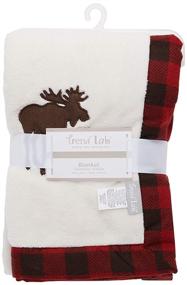 img 1 attached to Trend Lab Northwoods Framed Receiving Blanket 🦌 with Moose Applique - Soft Fleece for Optimal Comfort