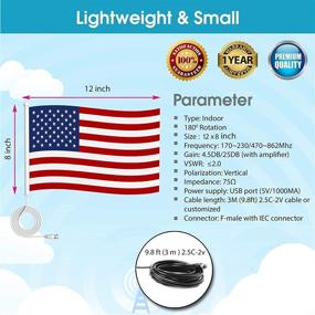 img 3 attached to 📺 Ultra 4K Digital TV Antenna for Indoor - Amplified Signal Booster, 120 Mile Range, Coaxial Cable, HDTV Channels