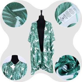 img 1 attached to Women Kimono Swimsuit Cover Cardigan Women's Clothing and Swimsuits & Cover Ups