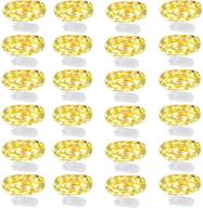 🔋 24-pack fairy lights battery operated, ehwine led fairy lights for bedroom, 7ft 20 led battery string lights, waterproof firefly lights for diy wedding party christmas decor, warm white logo