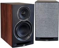 🔊 elac uni-fi reference ubr62 3-way bookshelf speakers - satin black/walnut sides (pair) logo