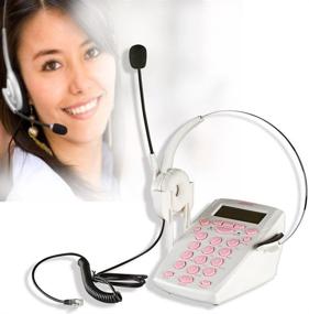 img 2 attached to 📞 AGPtek White Call Center Dialpad Headset Telephone with Tone Dial Key Pad & REDIAL – Enhanced SEO