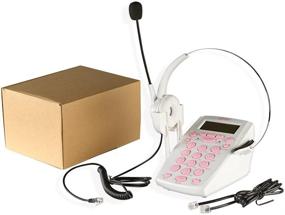 img 1 attached to 📞 AGPtek White Call Center Dialpad Headset Telephone with Tone Dial Key Pad & REDIAL – Enhanced SEO