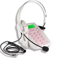 📞 agptek white call center dialpad headset telephone with tone dial key pad & redial – enhanced seo logo