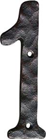 img 4 attached to Outdoor Rustic Finish Address Number, #1, 5.5 inches, Black, Enhanced Rust Protection, JS-RUSTICNUMBER-1 by North American Country Home
