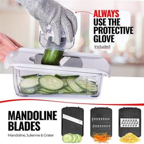 img 3 attached to 🥕 Fullstar 11 Blade Vegetable Chopper Dicer Mandoline Slicer - Efficient Food Chopper, Spiralizer, and Salad Cutter