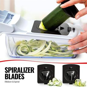 img 2 attached to 🥕 Fullstar 11 Blade Vegetable Chopper Dicer Mandoline Slicer - Efficient Food Chopper, Spiralizer, and Salad Cutter