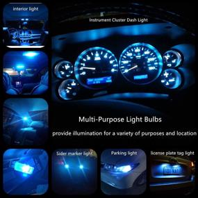 img 3 attached to 💡 WLJH W5W 194 Т10 светодиодная лампа: Ледяно синяя, упаковка из 6 штук - Очень яркие интерьерные освещения для приборной панели, кластера приборов, карта-домика и дорожного освещения - Вращающийся разъем, 12В