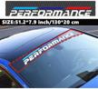 american shop performance windshield reflective logo