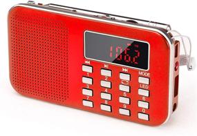 img 4 attached to 📻 Портативное мини-радио PRUNUS AM FM Pocket Radio с LED-фонариком - цифровой радио-динамик, поддержка Micro SD/TF Card/USB, автосканирование, 1200 мАч аккумулятор, работающий от аккумулятора [последняя версия]