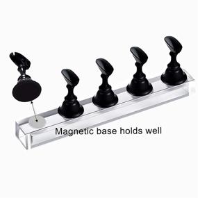 img 1 attached to 💅 10Pcs Magnetic Nail Stand Set: Ideal for Press On, Acrylic & Fake Nails Display & Practice at Salon and Home DIY