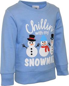 img 3 attached to Adorable Christmas Sweater: Baby Boys Rocking the Chillin with My Snowmies Design!