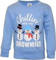 adorable christmas sweater: baby boys rocking the chillin with my snowmies design! logo