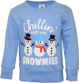 img 4 attached to Adorable Christmas Sweater: Baby Boys Rocking the Chillin with My Snowmies Design!