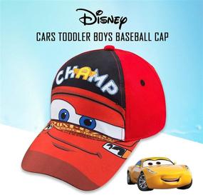 img 3 attached to 🧒 Disney Boys Lightning McQueen Cars Toddler Baseball Cap - Ages 2-4