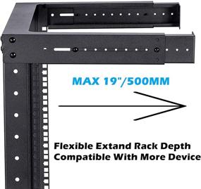 img 3 attached to 🔧 TECHTOO 12U Open Frame Wall Mount Rack | Adjustable Depth 19 Inch Server Equipment Rack | Heavy Duty Patch Panel Bracket | Network Equipment Rack (12U)