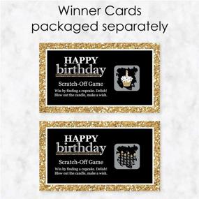 img 2 attached to 🎉 Adult Happy Birthday Gold Party Game Scratch Off Cards - 22 Count by Big Dot of Happiness