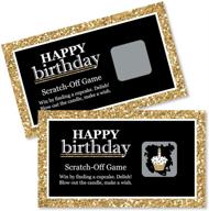 🎉 adult happy birthday gold party game scratch off cards - 22 count by big dot of happiness logo