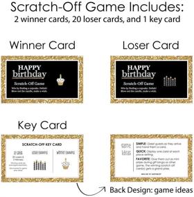img 1 attached to 🎉 Adult Happy Birthday Gold Party Game Scratch Off Cards - 22 Count by Big Dot of Happiness