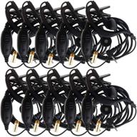 🎧 10 pack of lsgoodcare 2.5mm 1 pin clip-ear earpiece headset with ptt and mic, compatible for motorola talkabout 2 two way radio mh230r mr350r ms350r mt350r walkie talkie logo