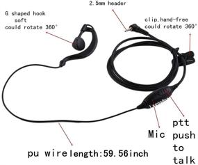 img 3 attached to 🎧 10 Pack of Lsgoodcare 2.5MM 1 Pin Clip-Ear Earpiece Headset with PTT and Mic, Compatible for Motorola Talkabout 2 Two Way Radio MH230R MR350R MS350R MT350R Walkie Talkie