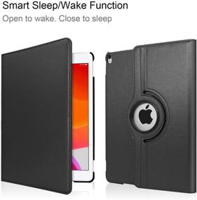 img 1 attached to 📱 Premium iPad Case 6th Generation with Screen Protector, Stylus & 360° Rotating Stand - Fits iPad 9.7 inch Air1 2018/2017 (A1822 A1823) - Auto Sleep/Wake, Deep Black