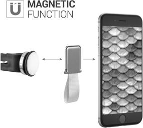 img 2 attached to 📱 kwmobile Universal Magnetic Finger Holder for Phone - Compatible with All Smartphone Devices - Works Perfectly with Magnetic Car Mounts - Stylish Silver Color