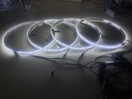 sando tech waterproof 15.5‘’ pure white double row dual raw wheel ring lights - 4 lights logo