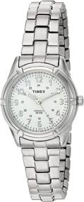 img 3 attached to Женские часы Timex Easton Avenue TW2P88900 с расширяемым браслетом из нержавеющей стали, серебристого тона