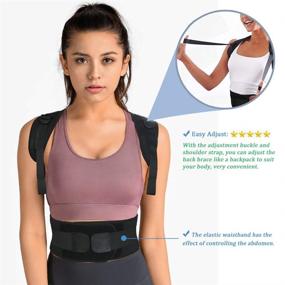 img 3 attached to 🔧 Magnetic Back Braces: Adjustable Posture Corrector for Men & Women - Relieve Back Pain, Improve Posture & Reduce Fatigue - Medium (Black, New)